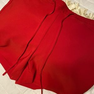 Ladies red shorts